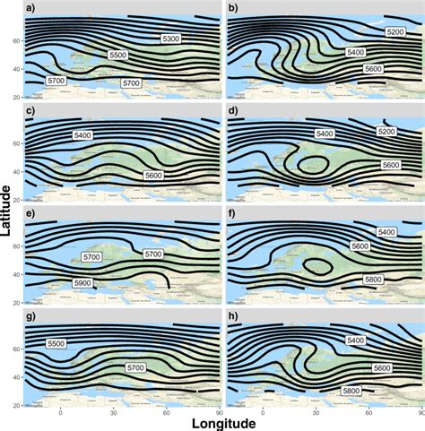 The Composite Map Of Hpa Geopotential Height Data M Of The