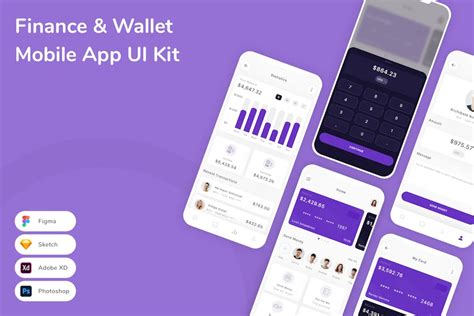 Finance And Wallet Mobile App Ui Kit Ux And Ui Kits Ft Financial