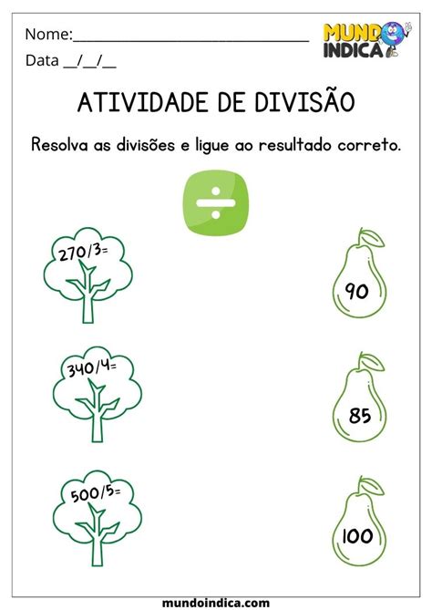 15 Atividades De Divisão Para Imprimir