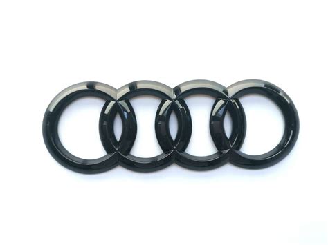 Gloss Black Oem Style Rear Ring Badge Emblem Decal Audi A3 S3 Rs3 A4