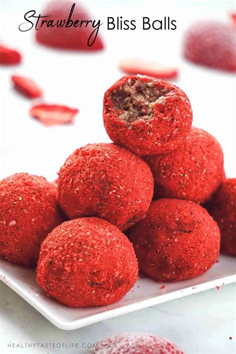 Strawberry Bliss Balls Nut Free Paleo Healthy Taste Of Life