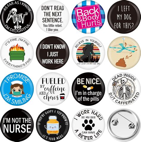 Amazon Pieces Funny Nurse Button Pins Round Nursing Graduation