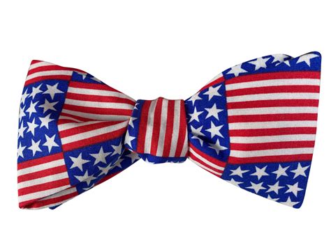 American Flag Bow Tie Self Tie