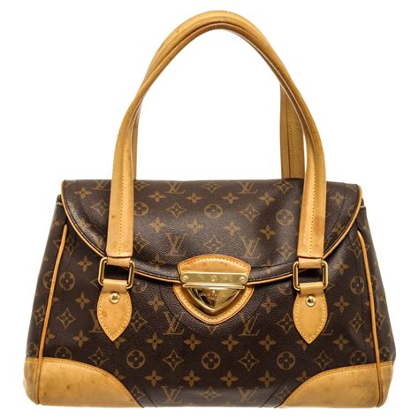 Louis Vuitton Brown Monogram Canvas Leather Beverly GM Shoulder Bag For