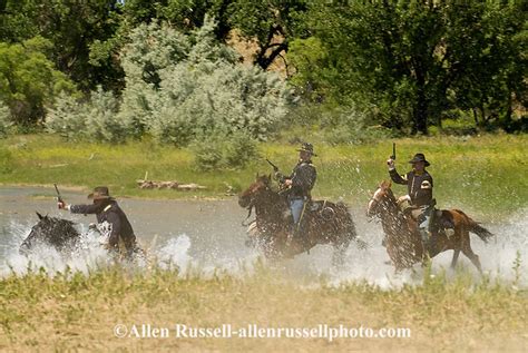 Custers Last Stand Reenactment Montana 7th Cavalry Soldiers Cross