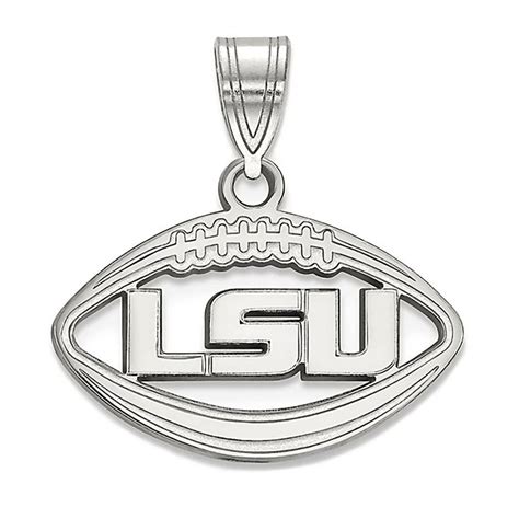 Louisiana State University 925 Silver Football Pendant Officially