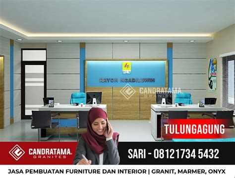 Backdrop Resepsionis Kantor Minimalis Tulungagung 0812 1734 5432