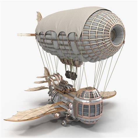 Luftschiff Luft 3D Modell Steampunk Airship Steampunk Art Steampunk