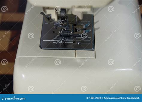 Sewing Machine And Pressure Foot In Close Up Stock Image Image Of