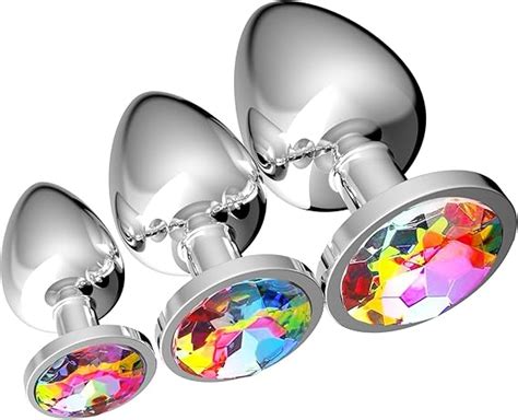 3pcs Metálico Plug Anal Butt Plug Juguetes Sexuales Anales SM Grande Mediano Pequeño Juguete de
