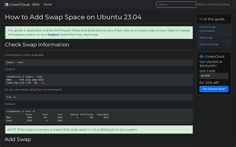 Crowncloud Wiki How To Add Swap Space On Ubuntu