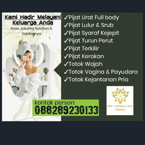 Pijat Urut Urat Tradisional Jawa Jasa Beauty Services Di Carousell