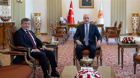 TBMM Başkanı Kurtulmuş Davutoğlu nu kabul etti