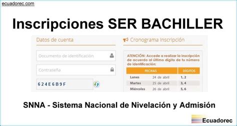 Inscripciones Ser Bachiller Snna Primer Periodo