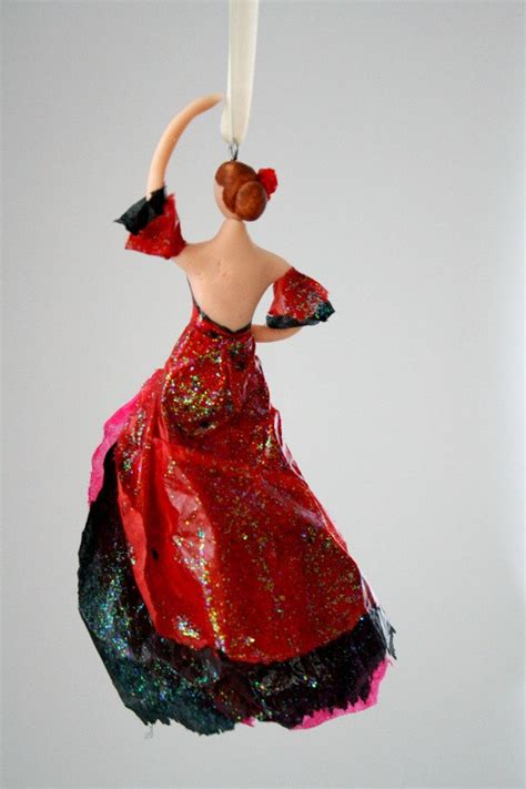 Flamenco Dancer Ornament Hand Sculpted In Clay Etsy