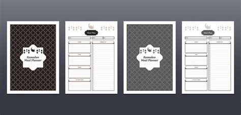 Premium Vector Ramadan Meal Planner Printable Template