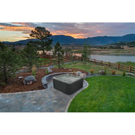 Ohana Spas Revitalize LS 6 Person 50 Jet Acrylic Square Hot Tub With Ice Bucket Heater And