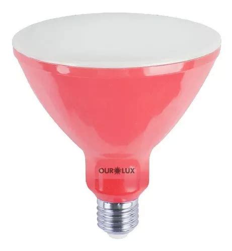 Lámpara LED Super Par 38 16 W Bivolt E27 roja Ourolux 127 V 220 V