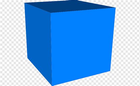 Forma tridimensional del cubo cubo 3d s azul ángulo rectángulo png