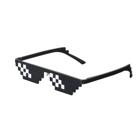 Caaju Thug Life Sunglasses Pixelated Mosaic Glasses Party Glasses Mlg