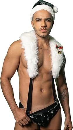 Amazon Sipumia Mens Christmas Cosplay Costume Tuxedo Sexy Lingerie Set Role Play Santa