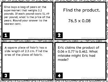 Multiplying And Dividing Decimals Task Cards Paper And Digital TpT