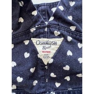 OshKosh Bgosh One Pieces Vintage Oshkosh Bgosh Girls Heart Denim