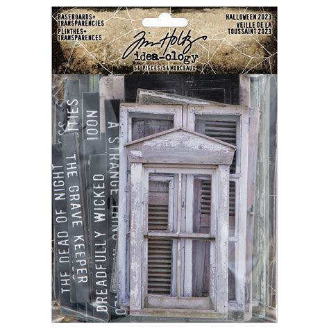 Tim Holtz Idea Ology Baseboards Transparencies Halloween 040861943344