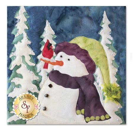 Snow Buds BOM Pre Fused Laser Cut Snowmen Patterns Applique Kit