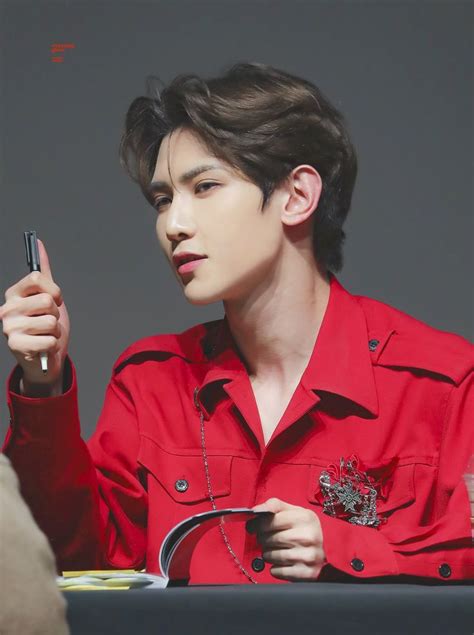 Pin By Etherealz On Yeosang Ateez Red Suit Kpop Dark Hair