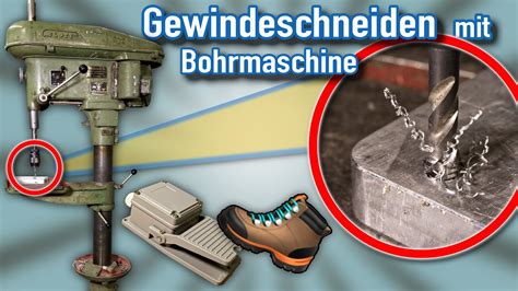 Gewinde Mit Der Bohrmaschine Schneiden Linkslauf F R Bohrmaschine Mit