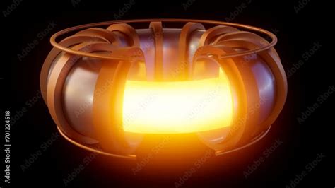 A Miniaturized Model Of A Fusion Reactor Depicted In A 3d Animation