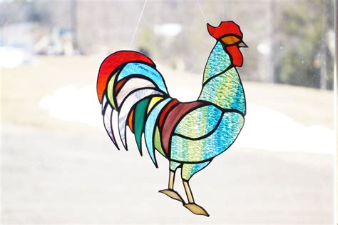 Stained Glass Rooster