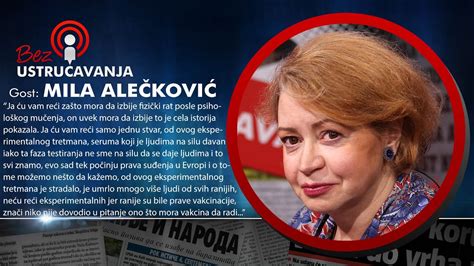 BEZ USTRUČAVANJA Mila Alečković Svet nikada nije bio u ovakvom stanju