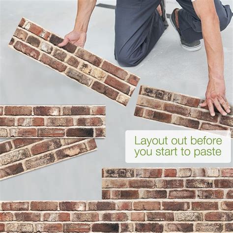 Peel And Stick Brick Wall Tiles