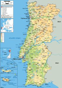 Portugal Map Road Worldometer