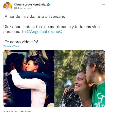 Claudia López Celebró En Redes El Aniversario De Su Matrimonio Con La