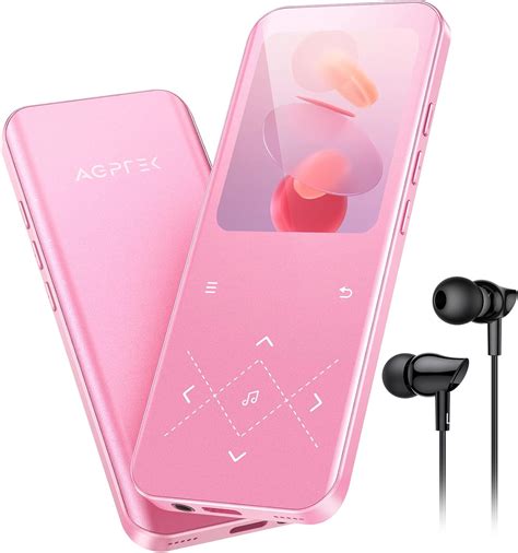 Agptek Pink Mp3 Player Bluetooth 53 32gb Built In Memory With