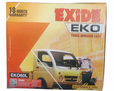 Exide Eko L Three Wheeler Battery Capacity Ah At Rs In Howrah