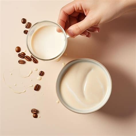 Premium Ai Image Free Photo Flat Lay Hand Pouring Milk In Coffee