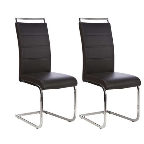 DYLAN lot de 4 chaises de salle à manger noire Achat Vente chaise