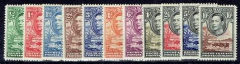 Botswana And Bechuanaland Bechuanaland 1938 Kgvi Set Of 11 Fine Mint