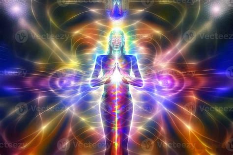 Human Aura Spiritual Energy Meditation Concept Neural Network