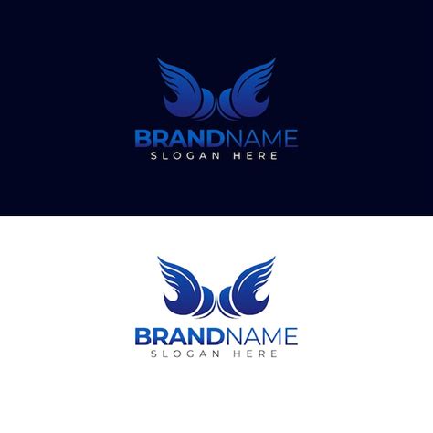 Um Logotipo Azul E Branco Para Uma Marca Chamada Nome Da Marca Vetor