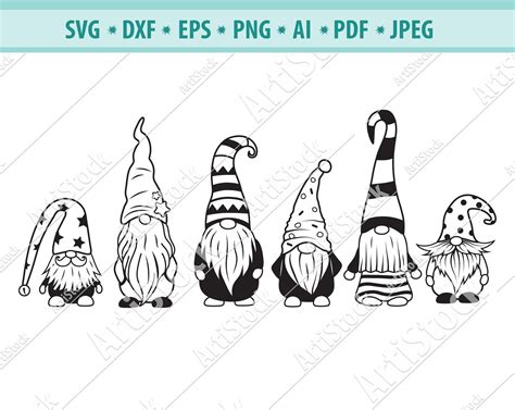 Gnome SVG Cute Garden Gnome SVG Nordic Gnome Svg Gnome Etsy Nordic