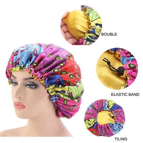 Adjustable Double Layered Revisable Satin Silk Bonnet Caps Etsy Uk