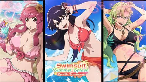 Bleach Brave Souls BBS Swimsuit Summer Splash Zenith Summons Meninas