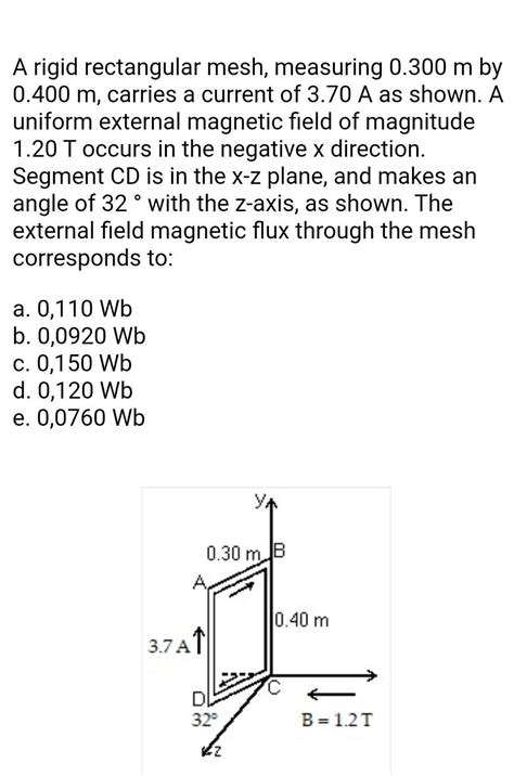 Answered A Rigid Rectangular Mesh Measuring 0 300 M By 0 400 M Kunduz