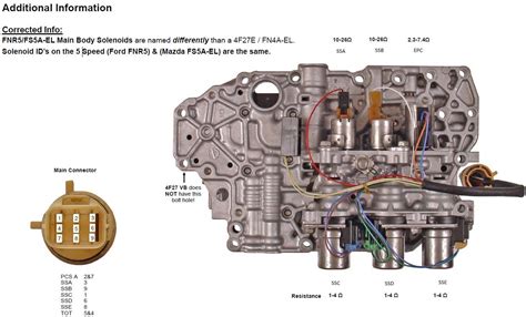 MAZDA FN4A EL A OR B SHIFT SOLENOID OEM TRANSMISSION ELECTRICAL TRIBUTE