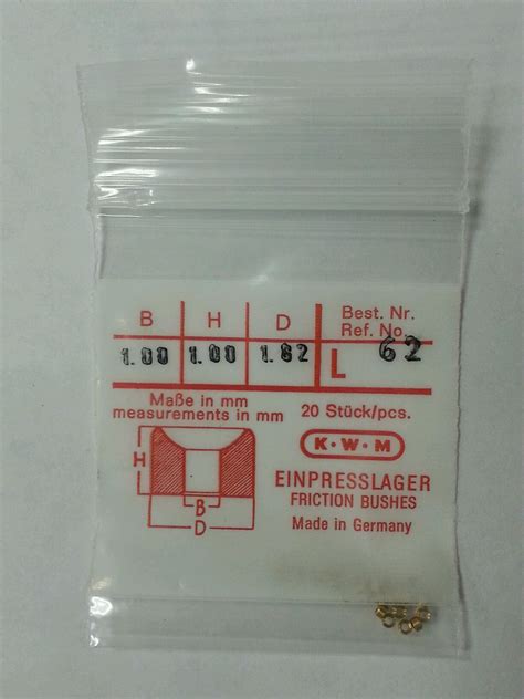 24pc Hand Bushings Ronell Clock Co